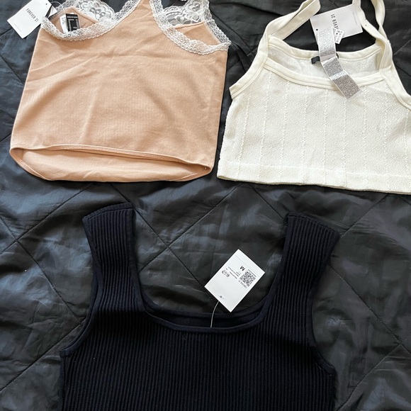 NEW Set of Three Tank Tops - Black, Cream, and Tan M/L - Picture 2 of 7